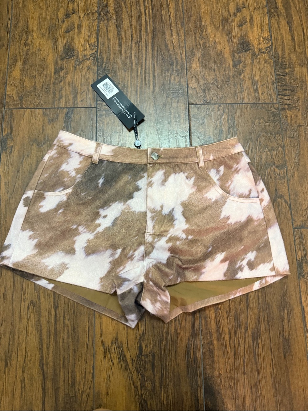 Cow print shorts